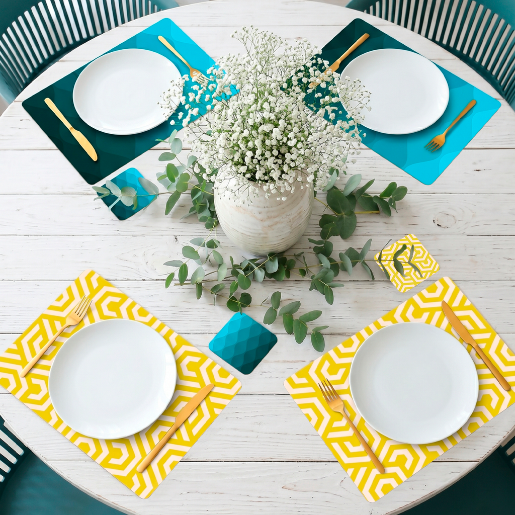 Modern Teal & Yellow