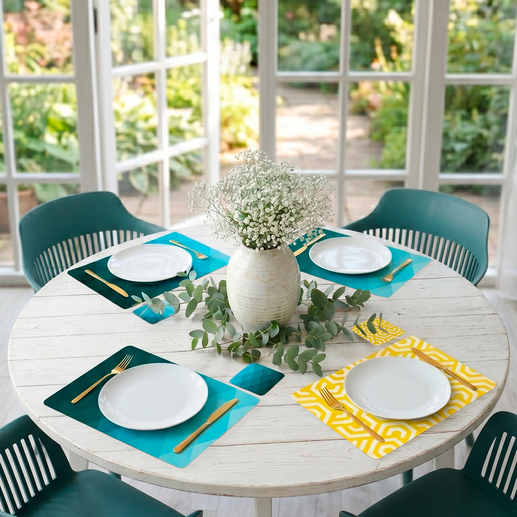 Modern Teal & Yellow