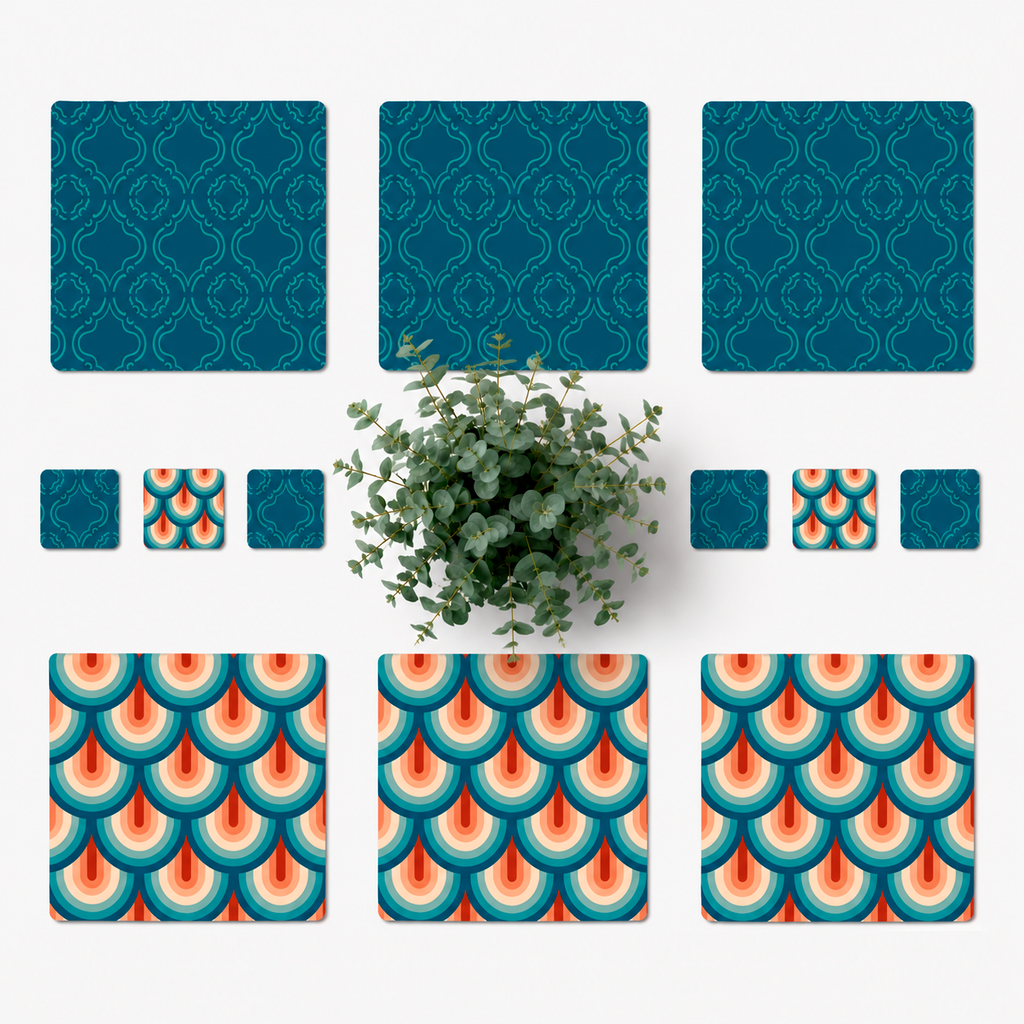 Peacock tiles