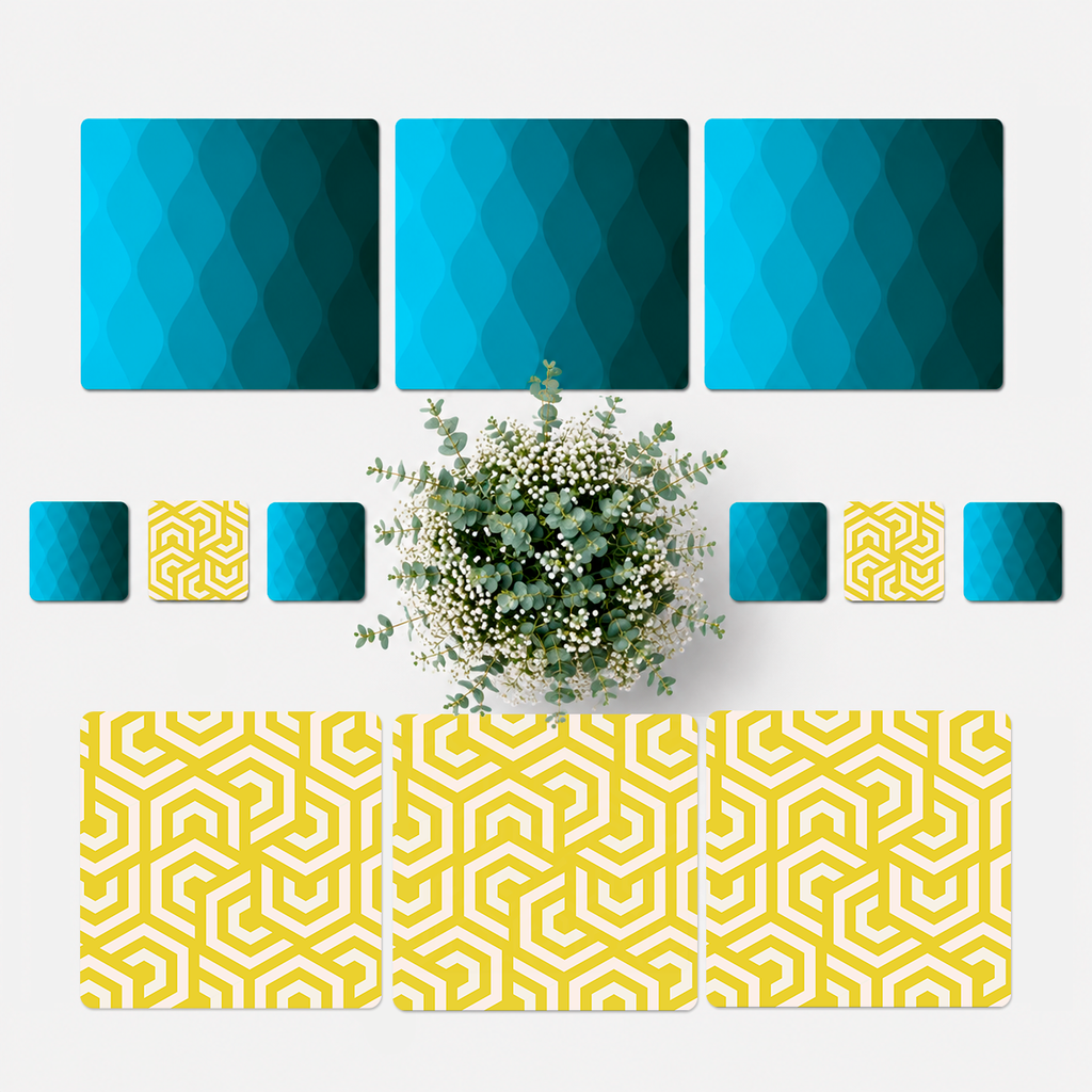 Modern Teal & Yellow