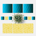 Modern Teal & Yellow