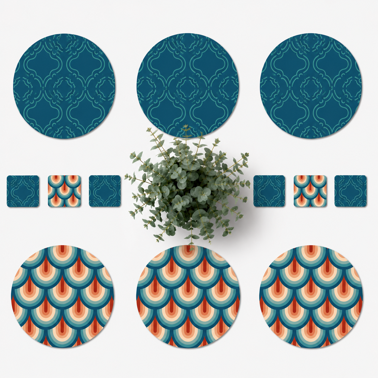 Peacock tiles